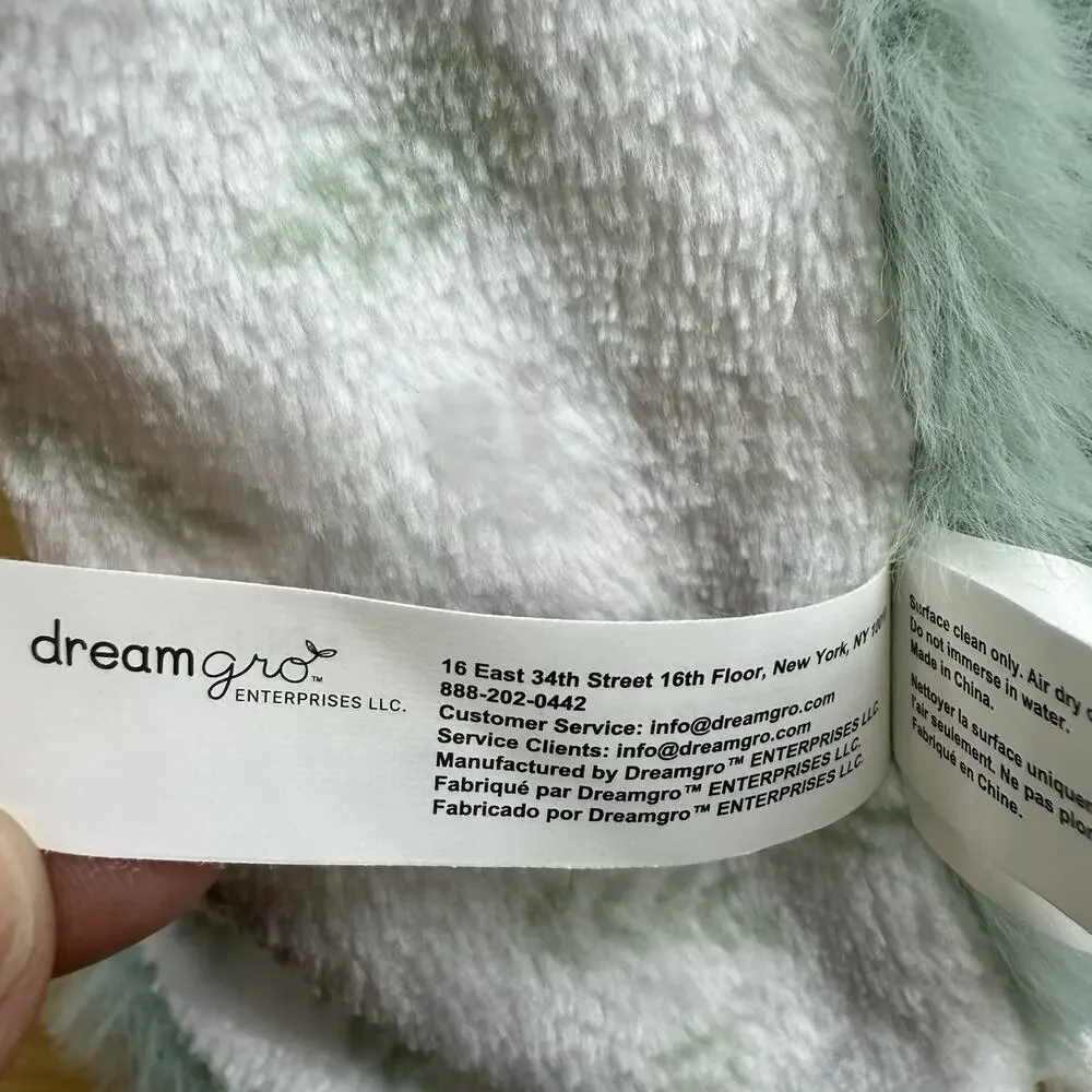 Dream Gro Elephant Lovey Mint Green Security Blanket Activity Teether